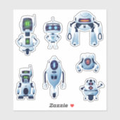 Robots Vinyl Stickers Aufkleber (Blatt)