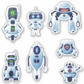 Robots Vinyl Stickers Aufkleber (Vorderseite)