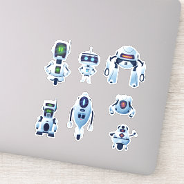 Robots Vinyl Stickers Aufkleber