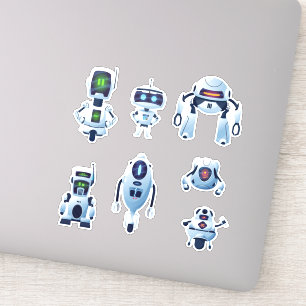 Robots Vinyl Stickers Aufkleber