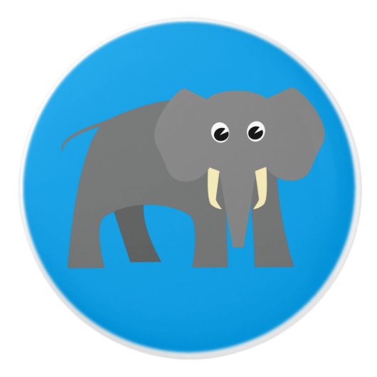 Robuer Elefant Keramikknauf (Vorderseite)