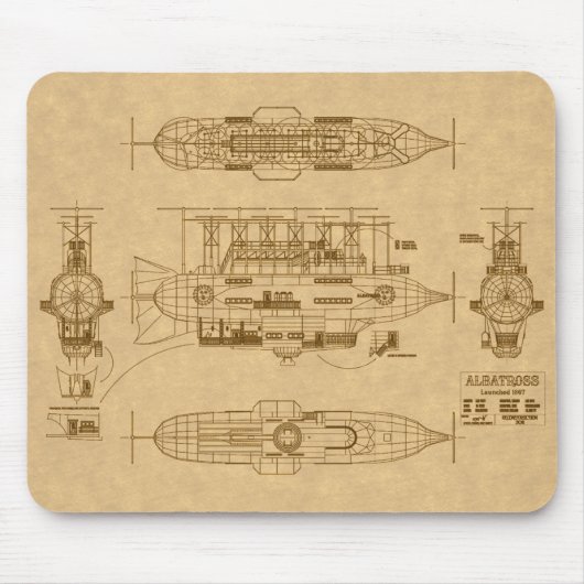 Robur's Albatross von "Master of the World" Mousepad (Vorne)