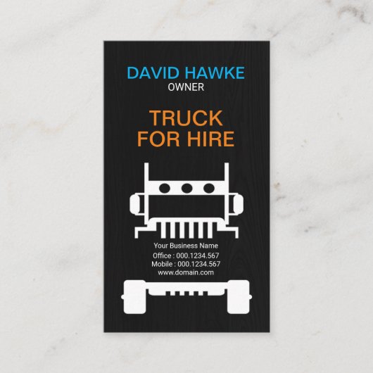 Robust Semi LKW-LKW-Transporter Visitenkarte (Vorderseite)
