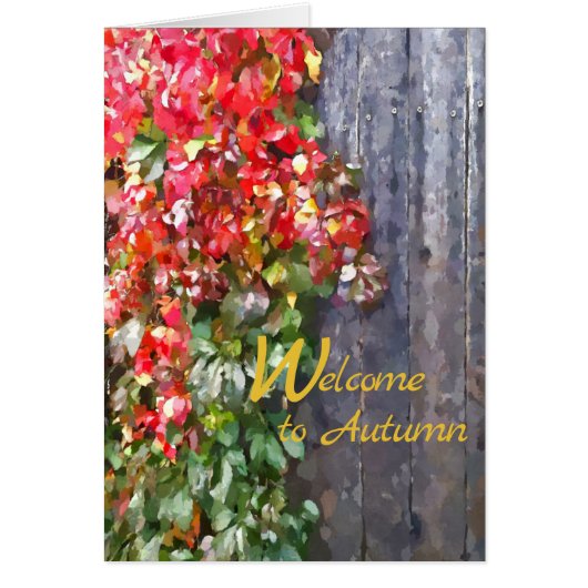 Robuste Farben der Herbstlaube Rustikaler Holzzaun (Vorne)