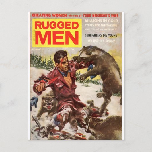 Robuste Männer 1 Postkarte (Vorderseite)