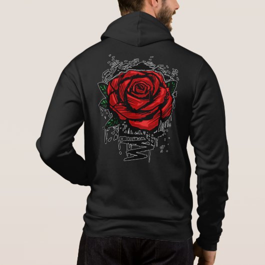 Robuste Rose Hoodie (Rückseite)