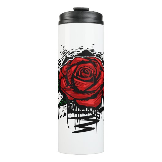 Robuste Rose Thermosbecher (Vorderseite)