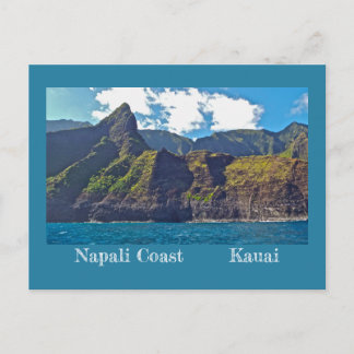 ROBUSTE UND SCHÖNE NAPALI-KÜSTE/KAUAI,HAWAI'I POSTKARTE