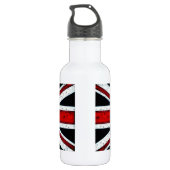 Robuster Union Jack Edelstahlflasche (Rückseite)