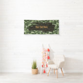 Robustes grünes Tarnmuster Lang Banner (Insitu)