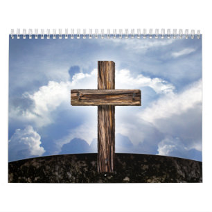 Robustes Kreuz mit Himmel Kalender