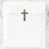 Robustes Kreuz Runder Aufkleber (Tasche)