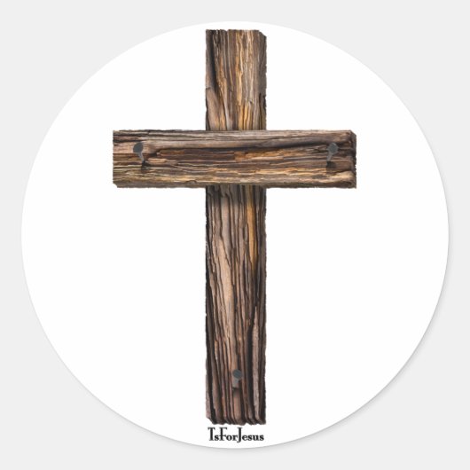 Robustes Kreuz Runder Aufkleber (Vorderseite)