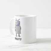 Robutt Funny Robot Pun Kaffeetasse (Vorderseite Links)