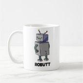 Robutt Funny Robot Pun Kaffeetasse (Links)