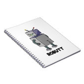 Robutt Funny Robot Pun Notizblock (Rechte Seite)