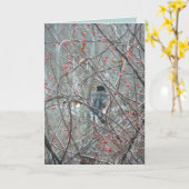 Robyn im Winter Karte (Gelbe Blume)