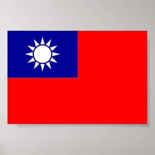 ROC Taiwan - Taiwanesische Flagge - 中華民國國旗 - 青天白日滿 Poster