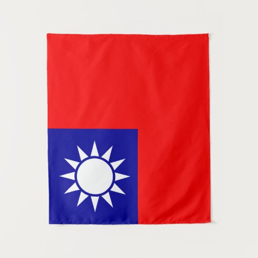 ROC Taiwan - taiwanesische Flagge - 中華民國國旗 - Wandteppich (Vorderseite)