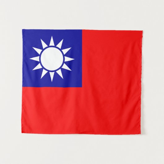 ROC Taiwan - taiwanesische Flagge - 中華民國國旗 - Wandteppich (Vorderseite (Horizontal))