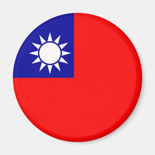 ROC Taiwan - taiwanesische Flagge - 中 華 民 國 旗 - 青 Magnet (Vorne)