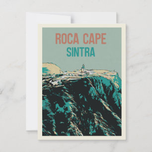 Roca Cape Leuchtturm Blick, Sintra Portugal Postkarte