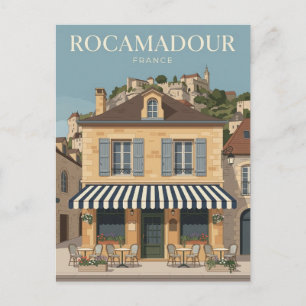 Rocamadour Cafefassade Frankreich Postkarte