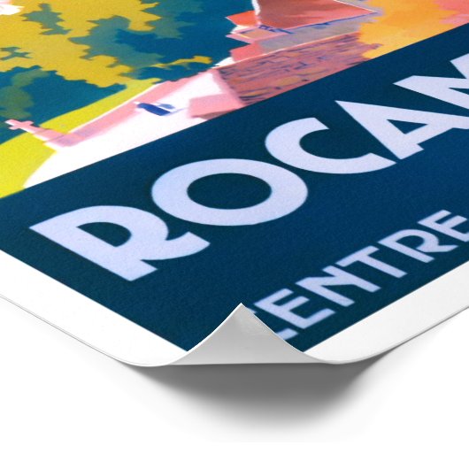 Rocamadour France vintage travel Poster (Ecke)