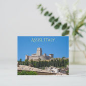 Rocca Maggiore, Assisi, Umbrien - Italien - Bergse Postkarte (Stehend Vorderseite)