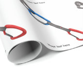 Rocck Climb Abseil Belay Carabiner Geschenkpapier (Rolleneckpunkt)