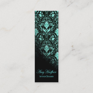 "Roccoco" (dünn) Räume Designer Business Card Mini Visitenkarte