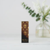 "Roccoco" (mager) Kinderbuchausweis Mini Visitenkarte (Stehend Vorderseite)