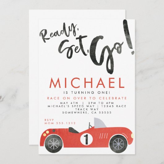 ROCE CAR PARTY INVENT EINLADUNG (Vorne/Hinten)