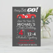 ROCE CAR PARTY INVENT EINLADUNG (Stehend Vorderseite)