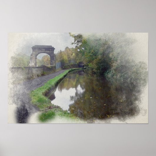 Rochdale Canal Sagar Richards Arch Poster (Vorne)