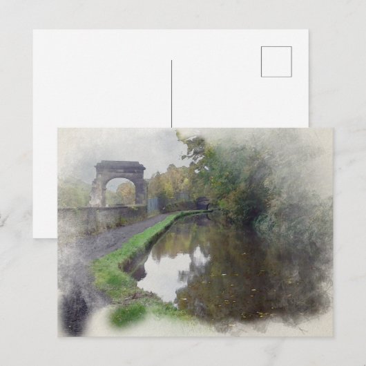 Rochdale Canal Sagar Richards Arch Postkarte (Vorne/Hinten)