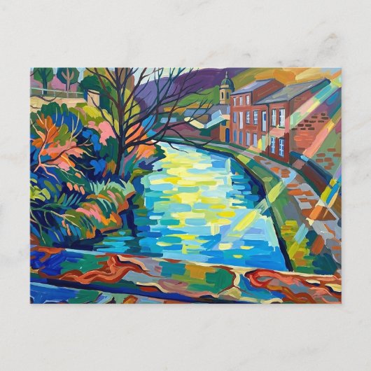 Rochdale Canal Sowerby Bridge  Postkarte (Vorderseite)