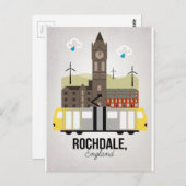Rochdale Postkarte (Vorne/Hinten)