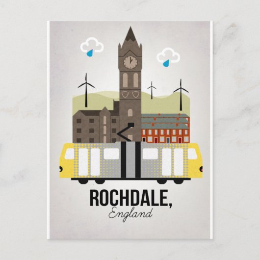 Rochdale Postkarte (Vorderseite)