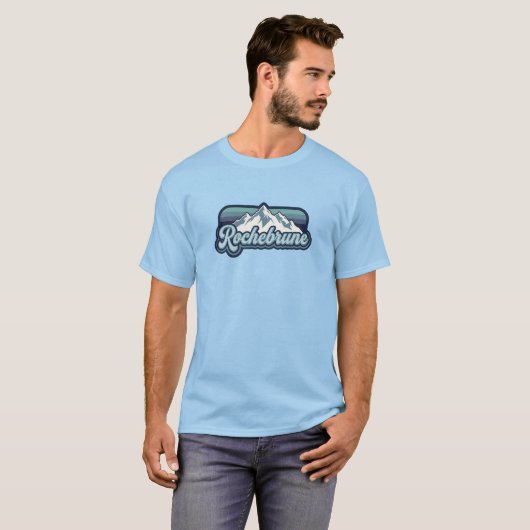 Rochebrune Alpine Mountain Script T-Shirt is trans (Vorne ganz)