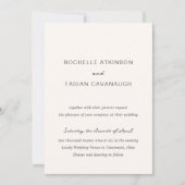 Rochelle Cream Moderne Moderne Moderne Elegante Ho Einladung (Vorderseite)