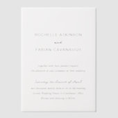 Rochelle Moderne Moderne Elegante Hochzeit Pergament Einladungen (Vorderseite)