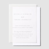 Rochelle Moderne Moderne Elegante Hochzeit Pergament Einladungen (Versetzt)