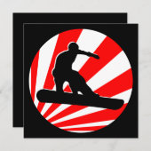 Rochen Snowboarden Einladung (Vorne/Hinten)