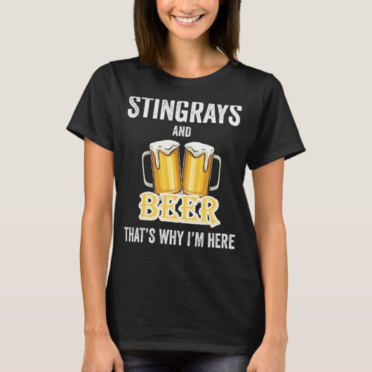 Rochen und Bier deshalb bin ich hier T-Shirt (Vorderseite)