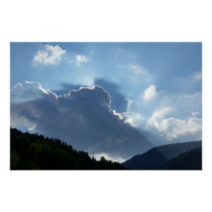 Rochen und Wolken Poster