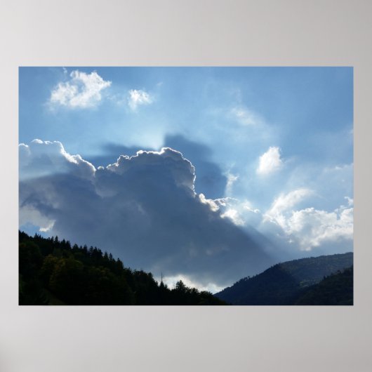 Rochen und Wolken Poster (Vorne)