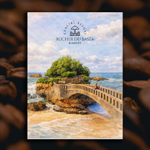 Rocher Du Basta, Küstenresort Biarritz   Elegant Postkarte