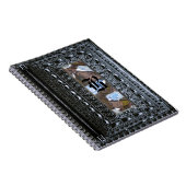 Rochester Blue viktorianisches Goth-Monogramm Notizblock (Rechte Seite)
