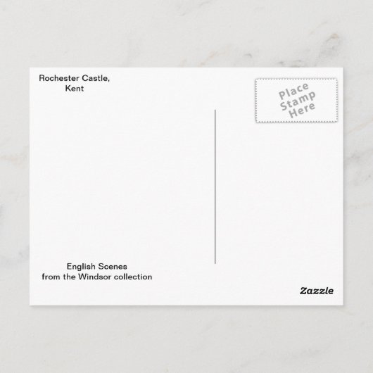 Rochester Castle Postkarte (Rückseite)